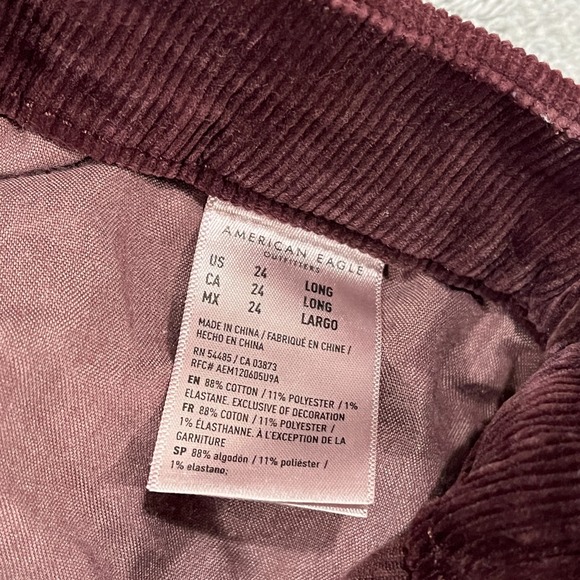 American Eagle Pants Womens 24 Long Curvy Hi-Rise Jegging Corduroy Southwestern - Picture 5 of 10